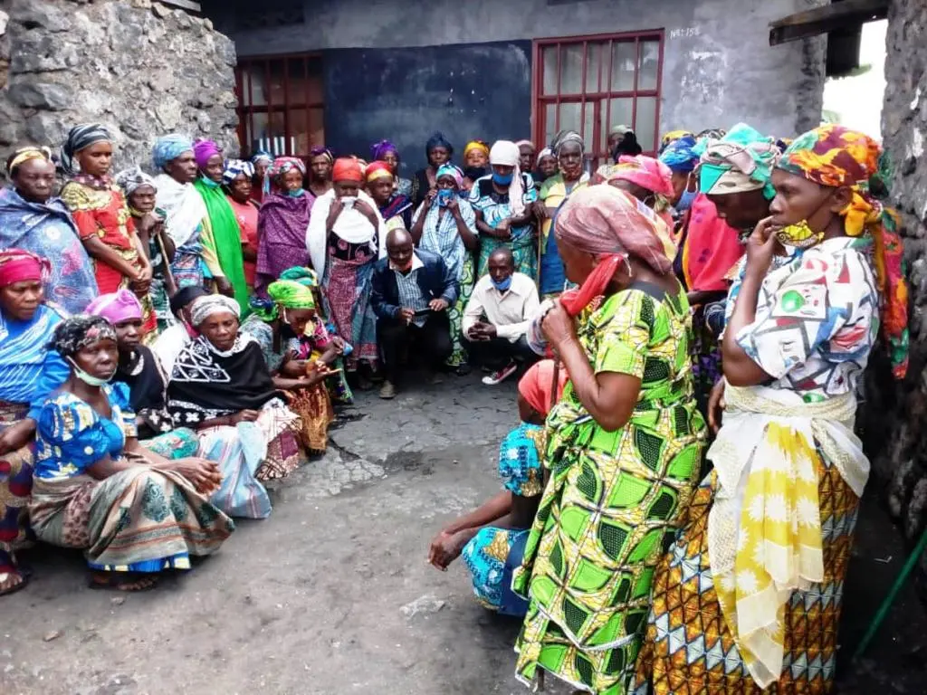 Community meeting with elders